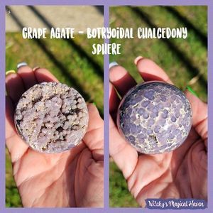 Grape Agate Botryoidal Chalcedony Gemstone Sphere